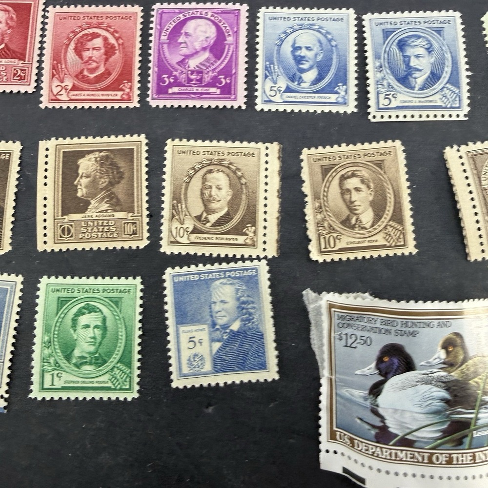 Vintage US Stamp Collection Lot 35+ Washington Lincoln President Duck Stamp Mint - Picture 16 of 17